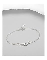 Heart Bracelet In 92.5 Sterling Silver