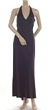 BCBG MAX AZRIA - BCBG BLACK SATIN LONG EVENING HALTER DRESS NEW 4