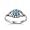 Sterling Silver 8mm Heart & Oval Turquoise Stone Ring (Size 5 - 9) - Size 5