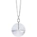 Genuine White Quartz Spinner Pendant with 18" Chain Necklace