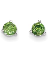 14k .50ct Green Diamond Stud Earrings