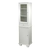 American Bath Factory W2-2076-WH-1-CH - Cape Mansion Apothecary in Weathered White w/ Coastal Feet, Chrome Accents