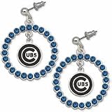 Chicago Cubs Spirit Crystal Logo Wreath Earrings