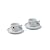 Alessi Babette Coffee Cups & Saucers, Set of  2 (MMI10SET)