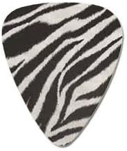 Zebra Print Guitar Picks: 5-Pack