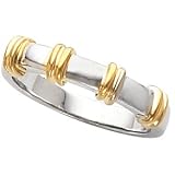 14K Two Tone Gold Duo Bands