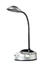 Normande Lighting LED Organizer Desk Lamp. 15" in Height with Silver and Black Painted Finish.