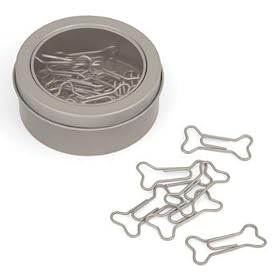 Dog Bone Paperclips Color Box 50 pc