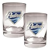 San Diego Padres 2-Piece Rocks Glass Set (Primary Logo)