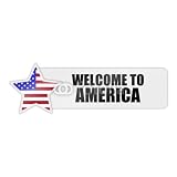 Wallmonkeys Peel and Stick Wall Decals - Button Stern Welcome to America I - Removable Graphic