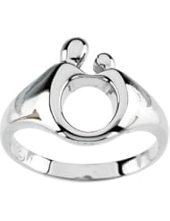 Ring 14K White Gold Mother & Child Ring