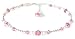 October Rose Birthstone Sterling Silver Adjustable Handmade Beaded Anklets
