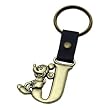 Mickey Mouse Letter J Brass Key Chain