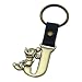 Mickey Mouse Letter J Brass Key Chain