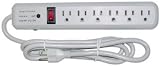 Surge Suppressor 6 Outlet 3 MOV 540 Joules EMI / RFI 6 ft