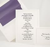 Printable Invitation Kit - Foil Frame - White Purple (50 Pack)