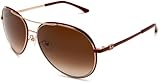 Escada Women's SES698G6008LP Aviator Sunglasses,Shiny Rose & Gold & Burgandy Frame/Brown Lens,One Size Escada Women's SES698G6008LP Aviator Sunglasses,Shiny Rose & Gold & Burgandy Frame/Brown Lens,One Size