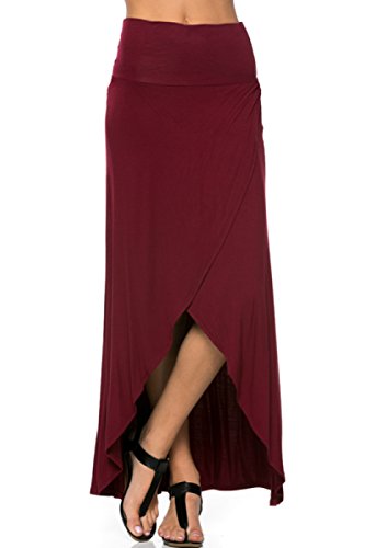 2LUV Women's Trendy Knit Hi-Low Wrap Skirt