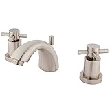 Kingston Brass KS2958DX+ Concord Mini Widespread Lavatory Faucet, 5-Inch Spout Reach, Satin Nickel b