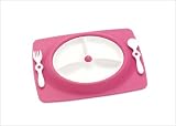 Skip Hop 263002 Mate Stay-Put Place Mat and Plate in Raspberry Pink