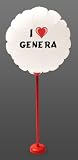 Round Shaped Party Balloon with I Love Genera