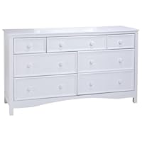 Bolton Furniture Wakefiled 7 Drawer Dresser white