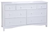 Bolton Furniture Wakefiled 7 Drawer Dresser white