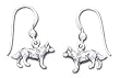 Solid Sterling Silver Wolves Southwest Earrings (3.3g)