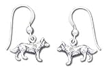 Solid Sterling Silver Wolves Southwest Earrings (3.3g)