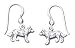Solid Sterling Silver Wolves Southwest Earrings (3.3g)