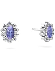 Genuine Tanzanite 14kt White Gold Earrings