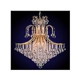 Contour Design 15-Light 28 Gold or Chrome Grandcut & Swarovski Crystal Chandelier 193039 SKU# 10220