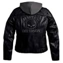 Harley-Davidson Women's Reflective Skull 3-in-1 Leather Jacket