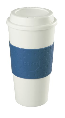 Copco 16-ounce capacity acadia reusable to go mug, blue