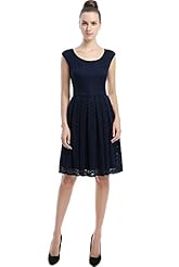 Nylon/Polyester/Spandex Lace Skater Dress 