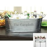 beverage tubs with stand-Personalized Galvanized Beverage Tub Free Shipping