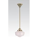 Meyda Tiffany - 50648: Polished Brass - 9W Schoolhouse Mini Pendant