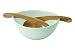 Typhoon Pure Procelain Salad Bowl and Beech Servers Set
