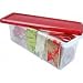 Iris Holiday Ribbon Box - 105101 - Gift Wrap Organizer (Cranberry/Clear) (5.5