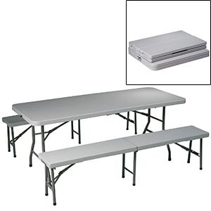 Folding Table and Bench 3-pc. Set by Office Star