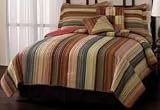 Retro Chic Red King Quilt with 2 Shams
