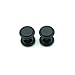 United Duo Solid Black - Acrylic Fake Plugs - Cheaters - 0G Gauge - 8mm