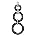 Rhodium Plated Pendant with Graduated Black Onyx Circles and CZs