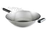 Joyce Chen Classic 14-Inch Carbon Steel Flat Bottom 4-Piece Wok Set