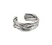Toe Ring - Sterling Silver Fancy Design Irish Celtic Knot Weave Adjustable Toe Ring