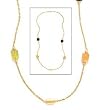 14K ITALIAN SMOKY QTZ, CITRINE & LEMON QTZ. 18", 7.00CTW