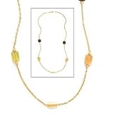 14K ITALIAN SMOKY QTZ, CITRINE & LEMON QTZ. 18", 7.00CTW