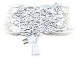 Review General  / 100 Light White Wire Clear Christmas Holiday Light Bulb Miniature String Set