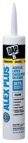 Dap 18156 Clear Acrylic Latex Caulk With Silicone 10.1-Ounce Dap 18156 Clear Acrylic Latex Caulk With Silicone 10.1-Ounce