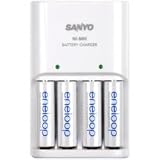 Produkt-Bild: Sanyo eneloop Ladeger&auml;t MQN04 mit 4 Stk. eneloop Batterien AA Mignon